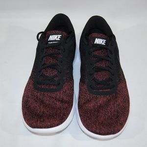 New NIKE FLEX CONTACT RUNNING SHOES BLACK Red